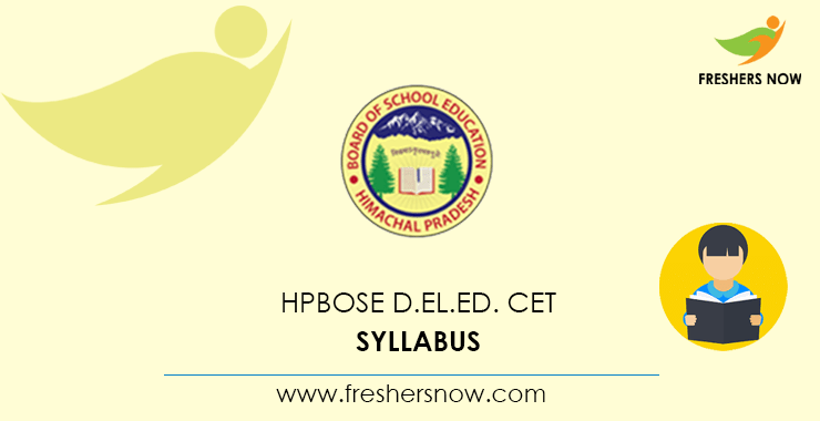 HPBOSE D.El.Ed Syllabus HPBOSE D.El.Ed Syllabus