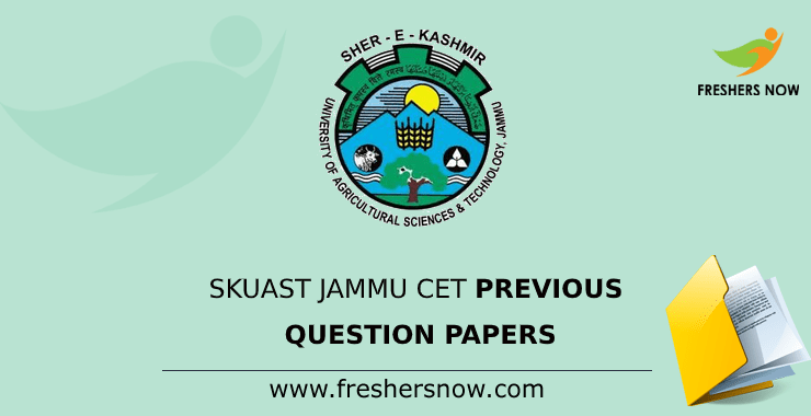 SKUAST Jammu CET Previous Question Papers SKUAST Jammu CET Previous Question Papers