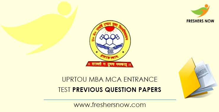 UPRTOU MBA MCA Entrance Test Previous Question Papers UPRTOU MBA MCA Entrance Test Previous Question Papers