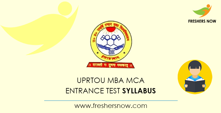 UPRTOU MBA MCA Entrance Test Syllabus UPRTOU MBA MCA Entrance Test Syllabus