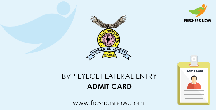 BVP EYECET Lateral Entry Admit Card BVP EYECET Lateral Entry Admit Card