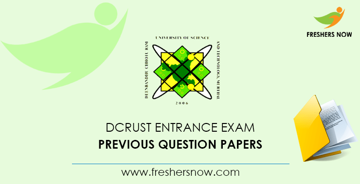 DCRUST Entrance Exam Previous Question Papers DCRUST Entrance Exam Previous Question Papers