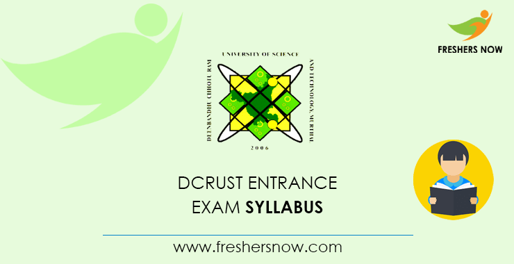DCRUST Entrance Exam Syllabus 2020 DCRUST Entrance Exam Syllabus 2020