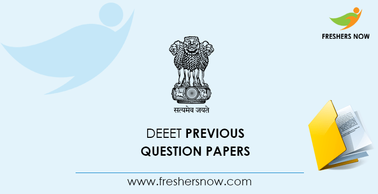 DEEET Previous Question Papers DEEET Previous Question Papers