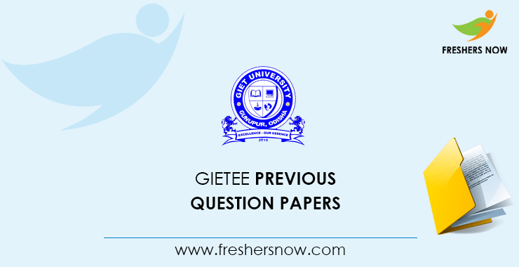 GIETEE Previous Question Papers GIETEE Previous Question Papers