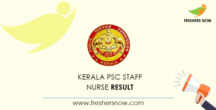 Kerala PSC Staff Nurse Result