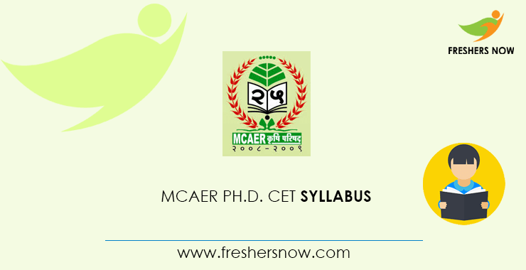 MCAER Ph.D. CET Syllabus MCAER Ph.D. CET Syllabus