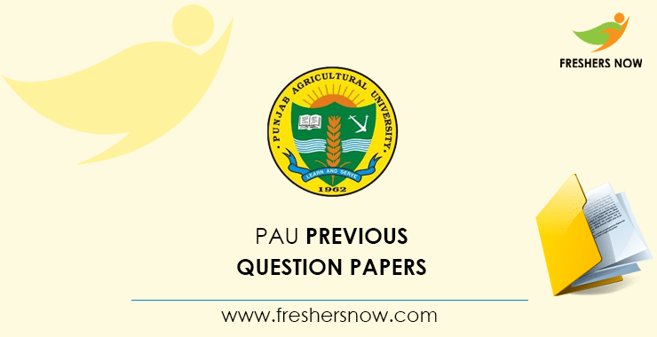 PAU Previous Question Papers PAU Previous Question Papers