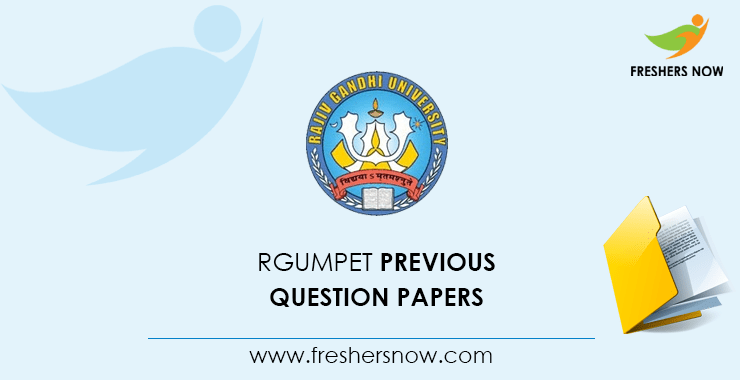 RGUMPET Previous Question Papers RGUMPET Previous Question Papers