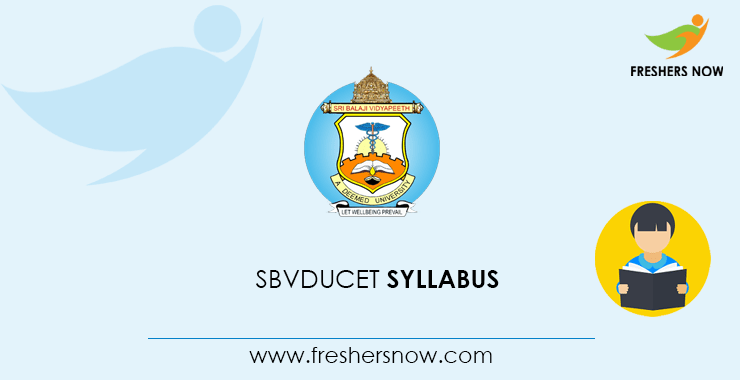SBVDUCET Syllabus SBVDUCET Syllabus