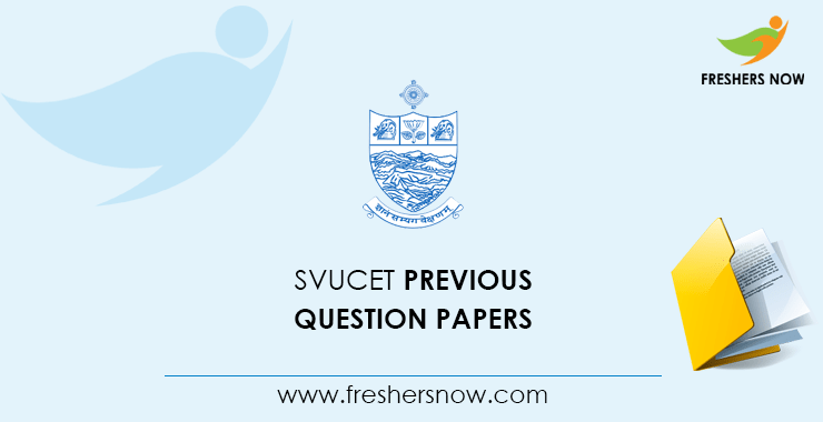 SVUCET Previous Question Papers SVUCET Previous Question Papers