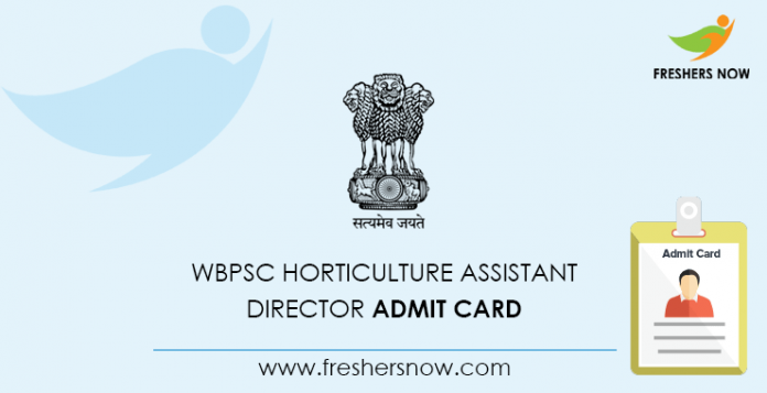 WBPSC Assistant Director of Horticulture Admission Card