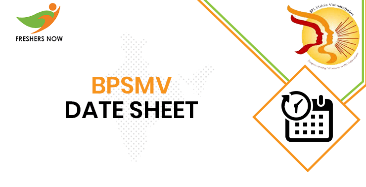BPSMV Date Sheet BPSMV Date Sheet