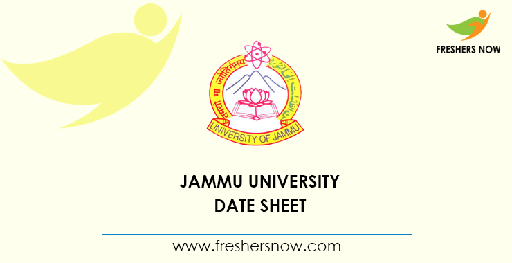 Jammu University Date Sheet Jammu University Date Sheet