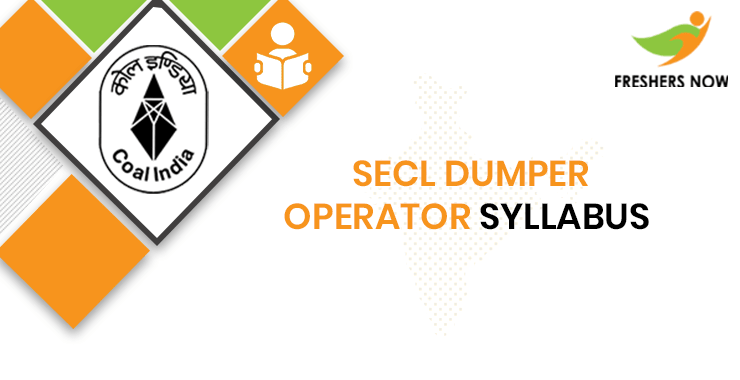 SECL Dumper Operator Syllabus 2020 SECL Dumper Operator Syllabus 2020