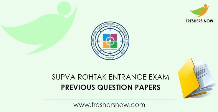 SUPVA Rohtak Entrance Exam Previous Question Papers SUPVA Rohtak Entrance Exam Previous Question Papers