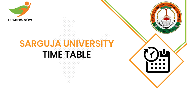 Sarguja University Time Table Sarguja University Time Table