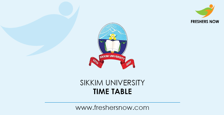 Sikkim University Time Table Sikkim University Time Table