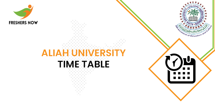Aliah University Time Table Aliah University Time Table