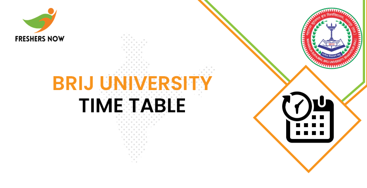 Brij University Time Table Brij University Time Table