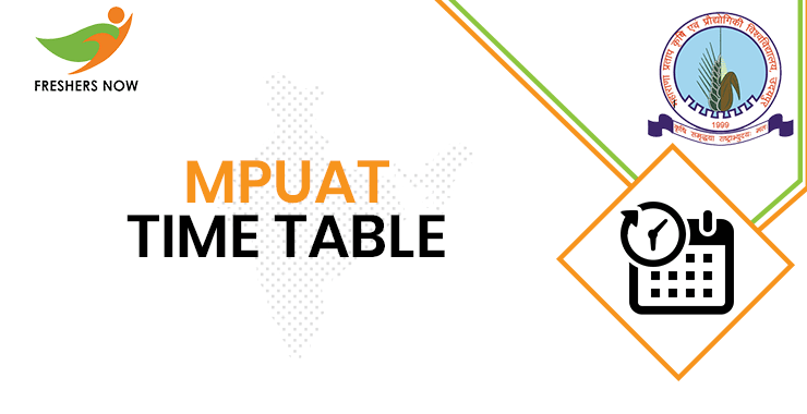MPUAT Time Table MPUAT Time Table