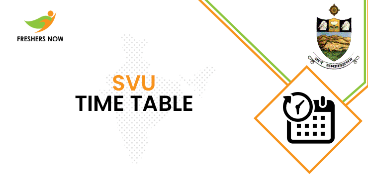 SVU Time Table SVU Time Table