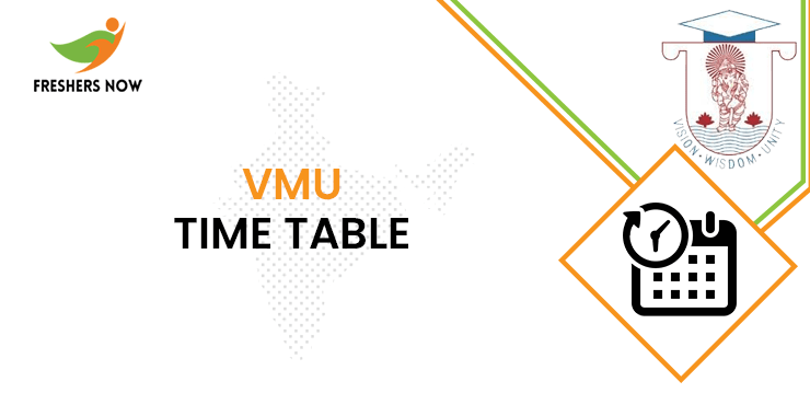 VMU Time Table VMU Time Table