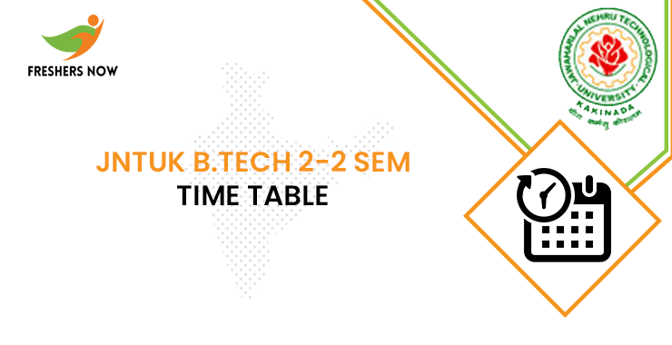 JNTUK B.Tech 2-2 Sem Time Table JNTUK B.Tech 2-2 Sem Time Table