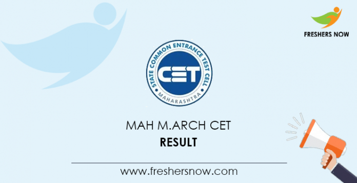 MAH M.Arch CET result