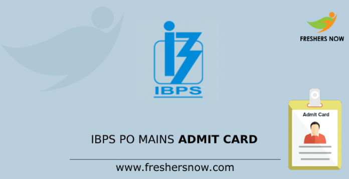 IBPS PO Mains Admission Card