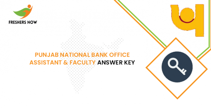 Answer Key from the Assistant Faculty of the National Bank of Punjab Office