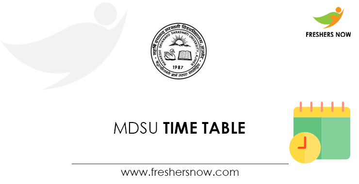 MDSU Time Table MDSU Time Table