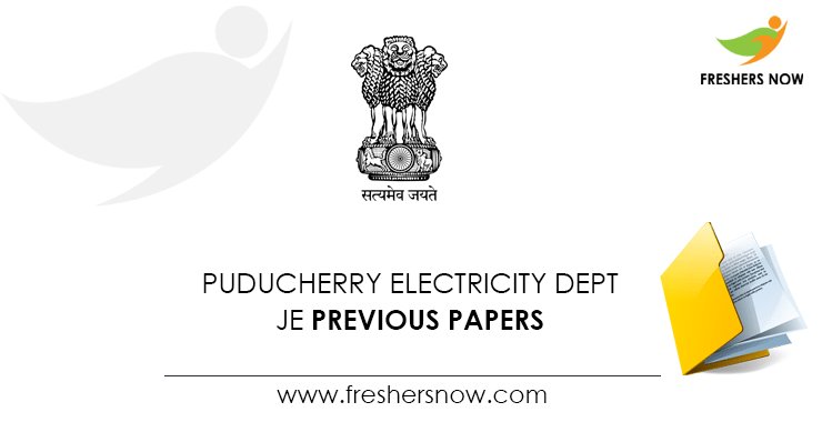 Puducherry Electricity Department JE Previous Question Papers Puducherry Electricity Department JE Previous Question Papers