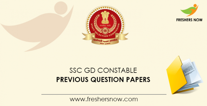 SSC GD Constable Previous Question Papers SSC GD Constable Previous Question Papers