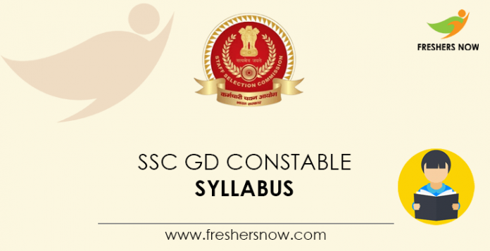 SSC GD Constable Syllabus SSC GD Constable Syllabus