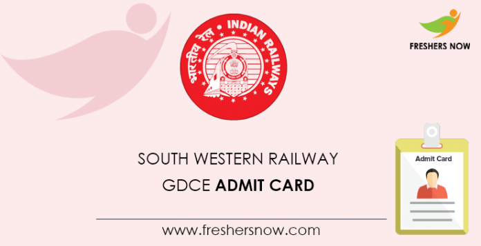 South Western Railway GDCE Admission Card