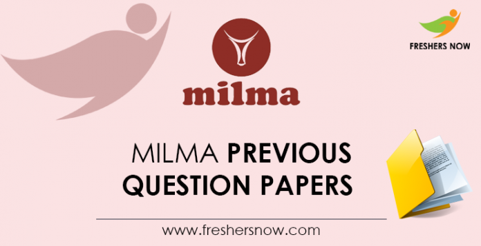 MILMA Previous Question Papers