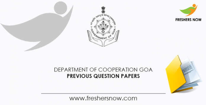 Department of Cooperation Goa Previous Question Papers Department of Cooperation Goa Previous Question Papers