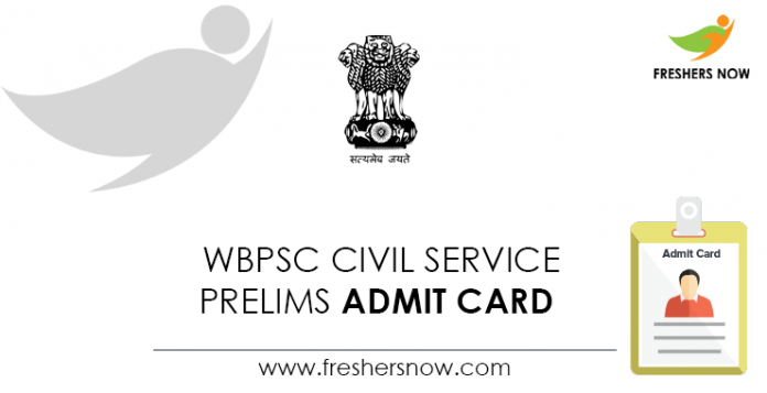 WBPSC Civil Service Prelims Admission Card