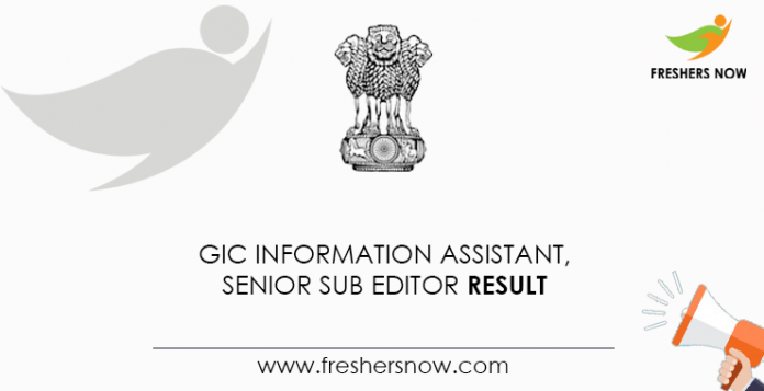 GIC-Information-Assistant,-Senior-Sub-Editor-Result GIC-Information-Assistant,-Senior-Sub-Editor-Result