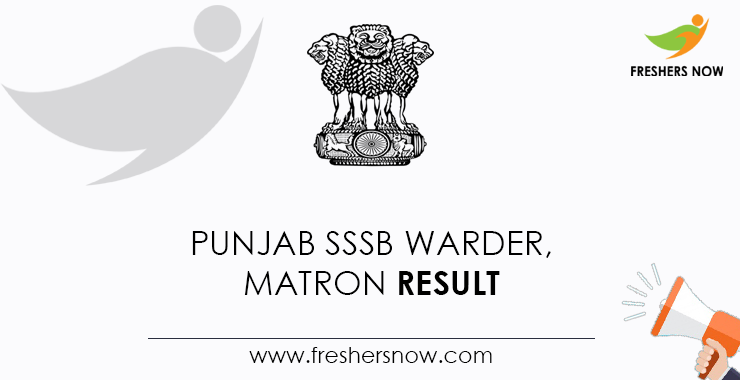 Punjab-SSSB-Warder,-Matron-Result Punjab-SSSB-Warder,-Matron-Result