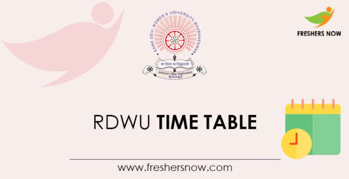 RDWU Time Table RDWU Time Table