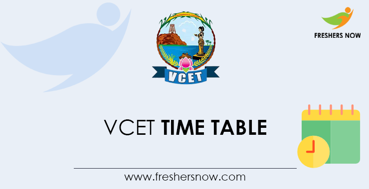 VCET Time Table VCET Time Table