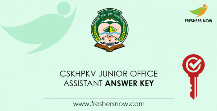 CSKHPKV-Junior-Office-Assistant-Answer-Key CSKHPKV-Junior-Office-Assistant-Answer-Key