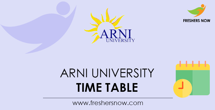 Arni-University-Time-Table Arni-University-Time-Table