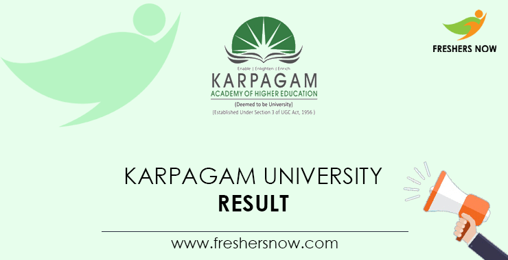 Karpagam University Result 2023 UG PG Sem Results Karpagam University Result 2023 UG PG Sem Results