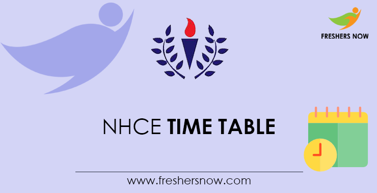 NHCE Time Table NHCE Time Table