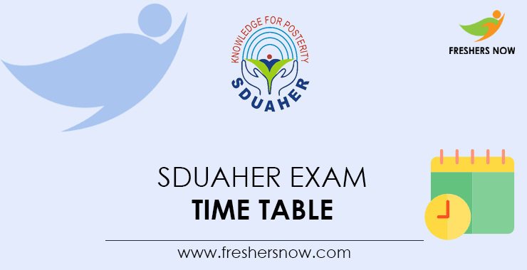 SDUAHER-Exam-Time-Table SDUAHER-Exam-Time-Table
