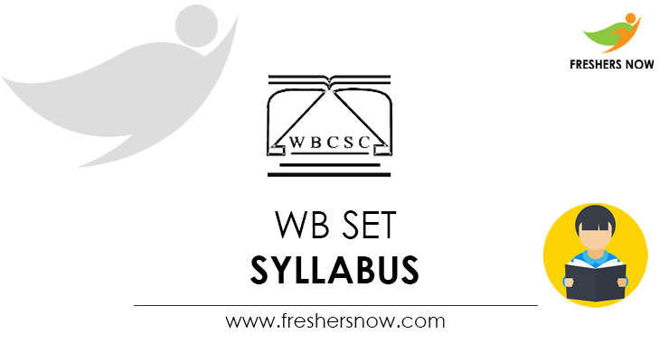 WB SET Syllabus WB SET Syllabus