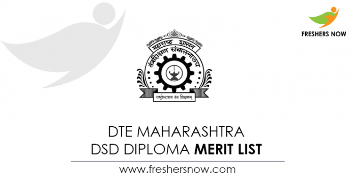 DTE Maharashtra DSD Diploma Merit List DTE Maharashtra DSD Diploma Merit List